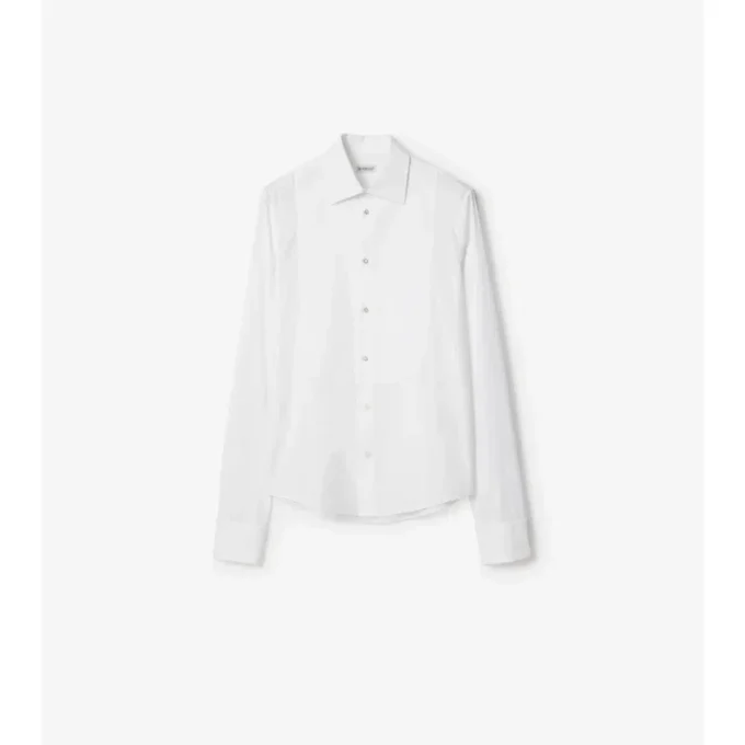 Camisa de esmoquin de algodón de corte ajustado