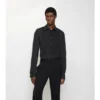 Camisa de esmoquin de algodón de corte ajustado