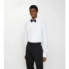 Camisa de esmoquin de algodón de corte ajustado