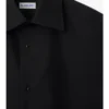 Camisa de esmoquin de algodón y seda de corte ajustado
