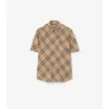 Camisa de lino a cuadros de corte holgado Camisa de lino a cuadros de corte holgado