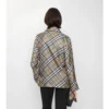 Camisa de pijama de seda a cuadros