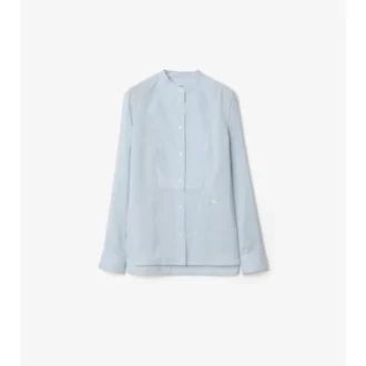 Camisa de popelín de seda a rayas de corte holgado