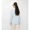 Camisa de popelín de seda a rayas de corte holgado