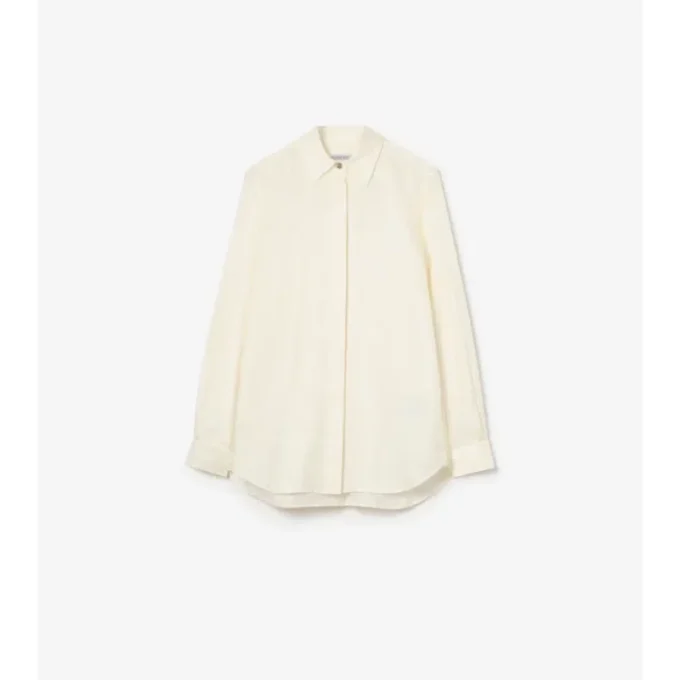 Camisa de sarga de seda