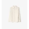 Camisa de seda con estampado de tablero de ajedrez y corte regular EKD