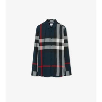 Camisas de algodón a cuadros de corte ajustado