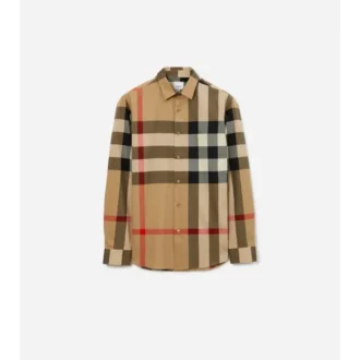 Camisas de algodón a cuadros de corte ajustado
