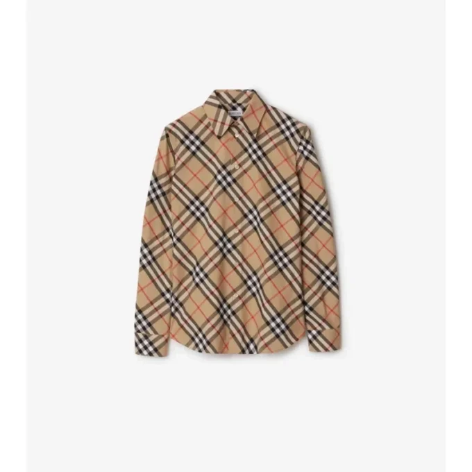 Camisas de algodón a cuadros de corte ajustado