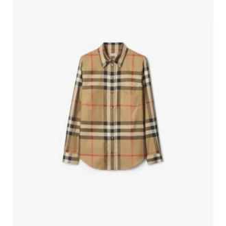 Camisas de algodón a cuadros de corte ajustado