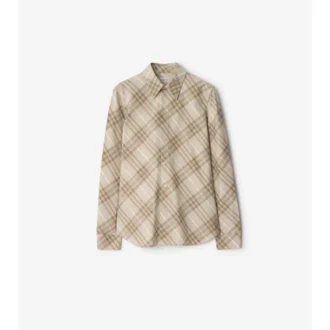 Camisas de algodón a cuadros de corte ajustado