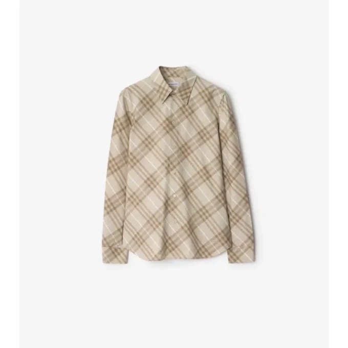 Camisas de algodón a cuadros de corte ajustado
