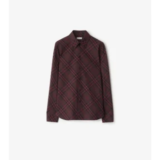 Camisas de algodón a cuadros de corte ajustado