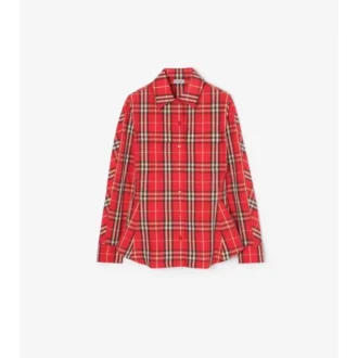 Camisas de algodón a cuadros de corte ajustado