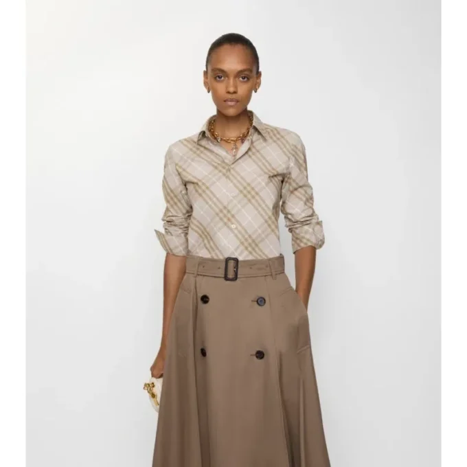 Camisas de algodón a cuadros de corte ajustado