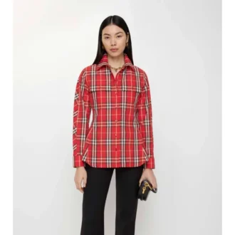 Camisas de algodón a cuadros de corte ajustado