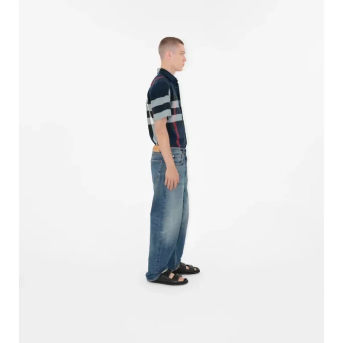 Camisas de algodón a cuadros de corte ajustado