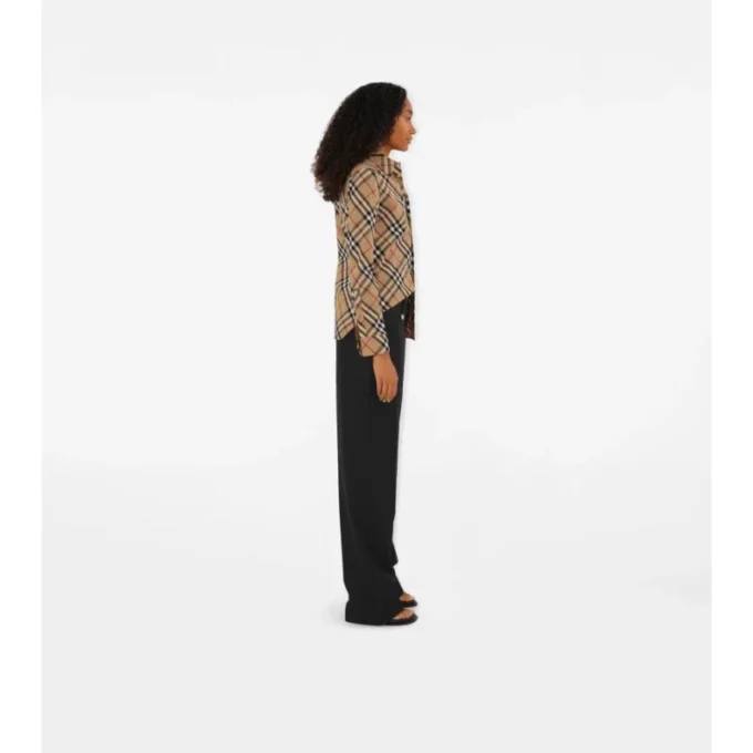 Camisas de algodón a cuadros de corte ajustado