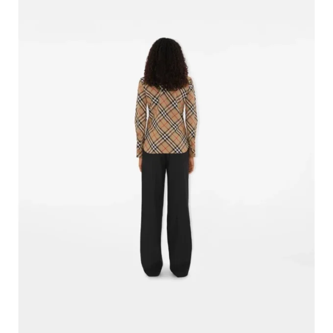 Camisas de algodón a cuadros de corte ajustado