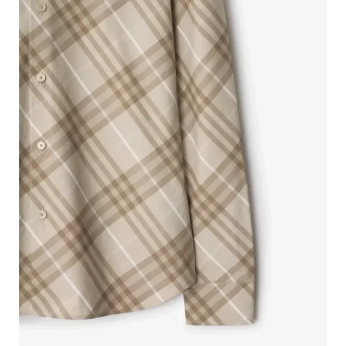 Camisas de algodón a cuadros de corte ajustado