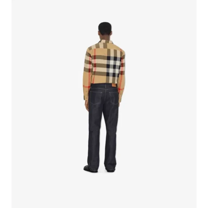 Camisas de algodón a cuadros de corte ajustado