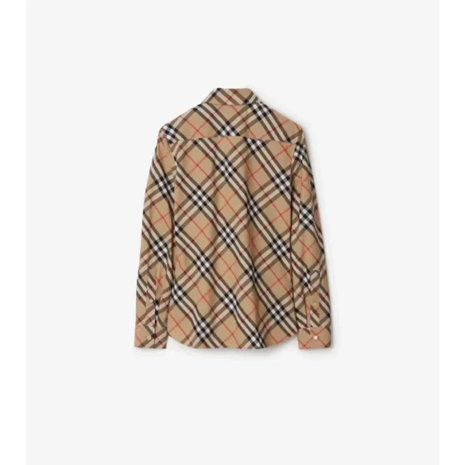 Camisas de algodón a cuadros de corte ajustado