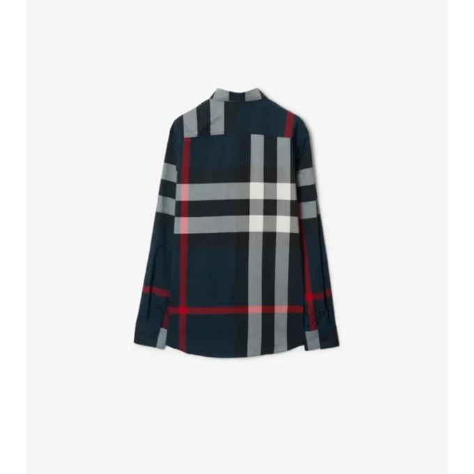 Camisas de algodón a cuadros de corte ajustado