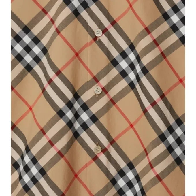 Camisas de algodón a cuadros de corte ajustado