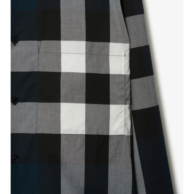 Camisas de algodón a cuadros de corte ajustado