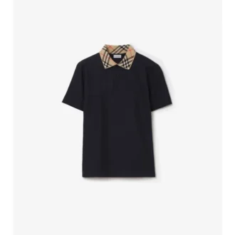 Camisas de algodón con cuello a cuadros Camisas de algodón con cuello a cuadros