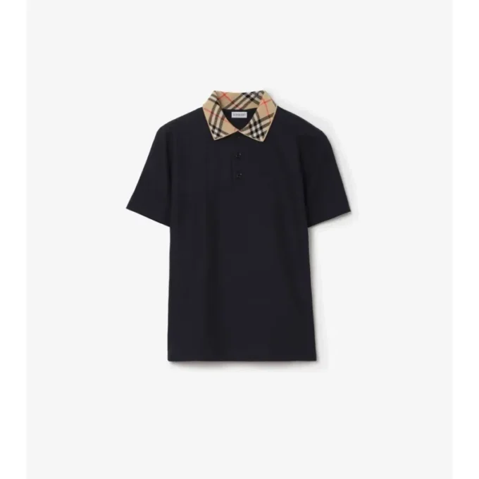 Camisas de algodón con cuello a cuadros Camisas de algodón con cuello a cuadros