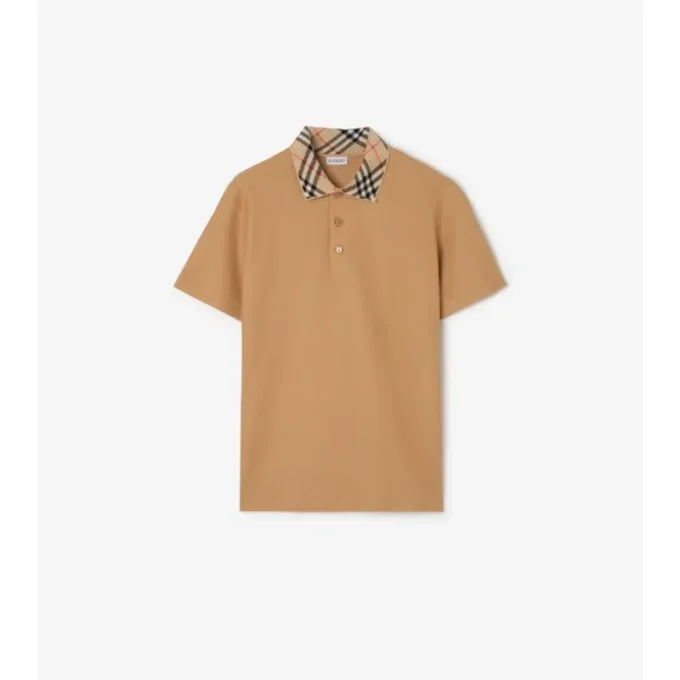Camisas de algodón con cuello a cuadros Camisas de algodón con cuello a cuadros