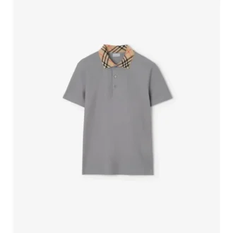 Camisas de algodón con cuello a cuadros Camisas de algodón con cuello a cuadros