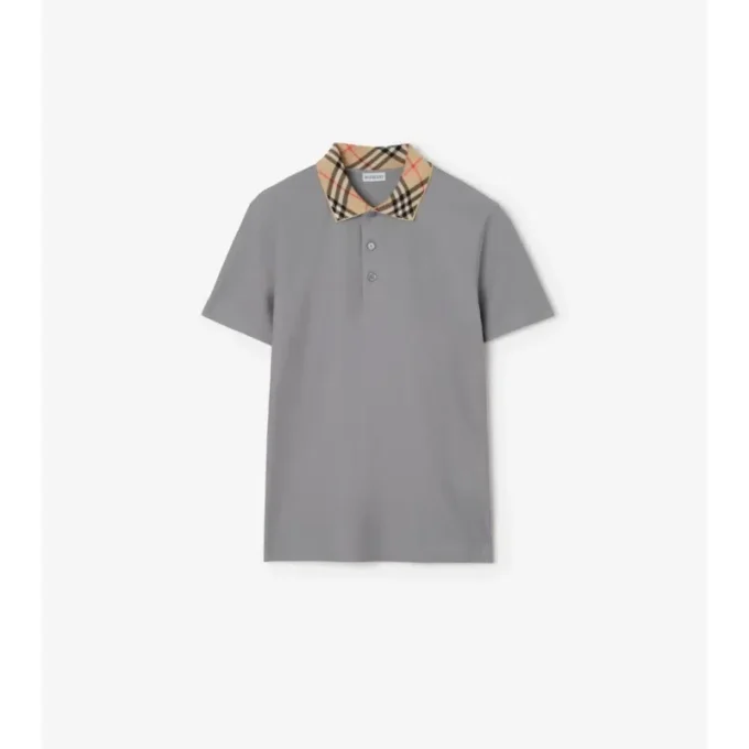 Camisas de algodón con cuello a cuadros