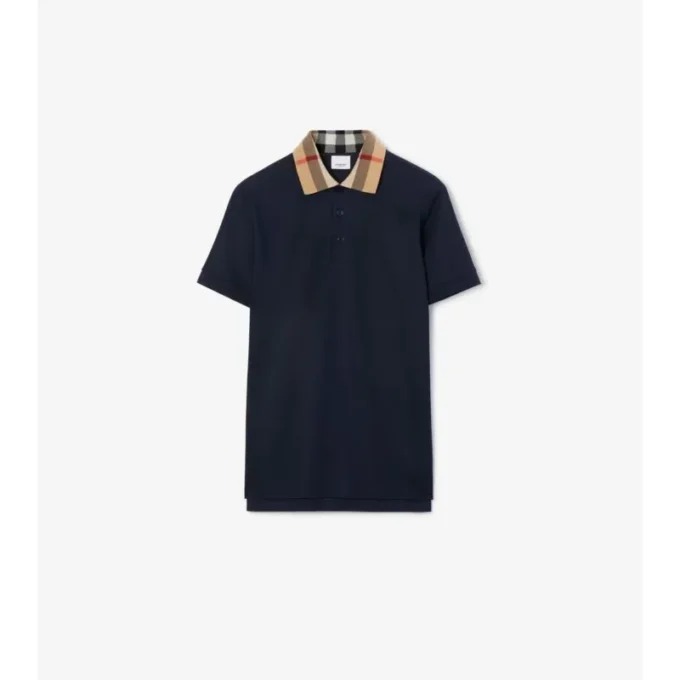 Camisas de algodón con cuello a cuadros Camisas de algodón con cuello a cuadros