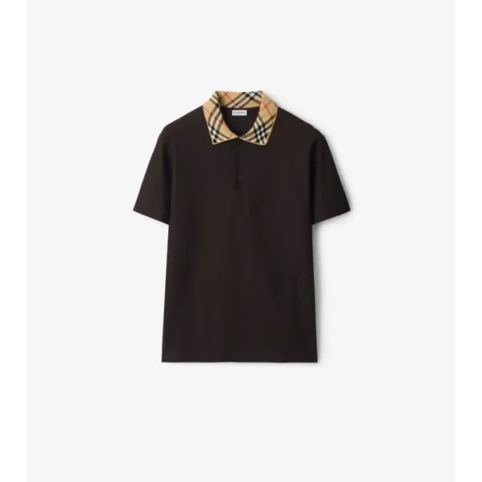 Camisas de algodón con cuello a cuadros Camisas de algodón con cuello a cuadros