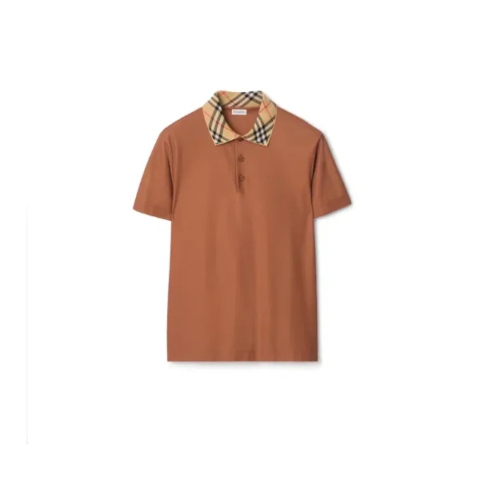 Camisas de algodón con cuello a cuadros Camisas de algodón con cuello a cuadros