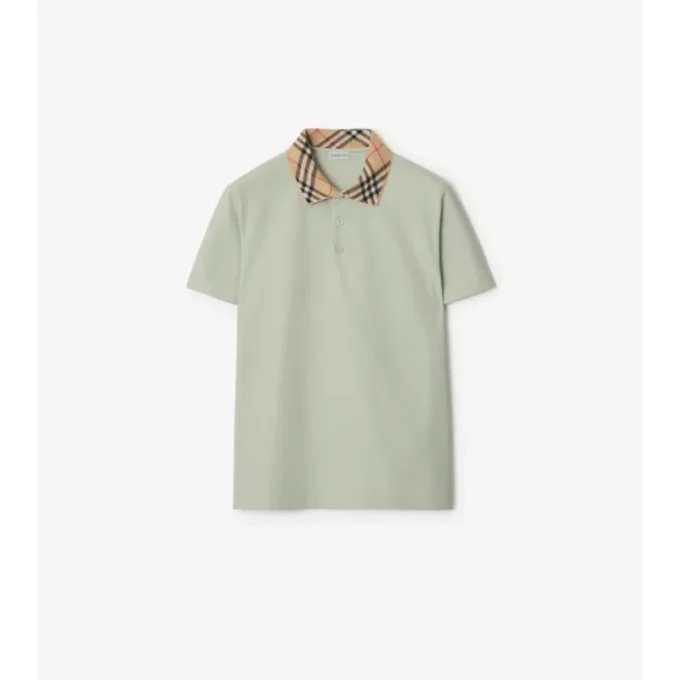 Camisas de algodón con cuello a cuadros Camisas de algodón con cuello a cuadros
