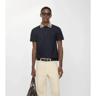 Camisas de algodón con cuello a cuadros Camisas de algodón con cuello a cuadros
