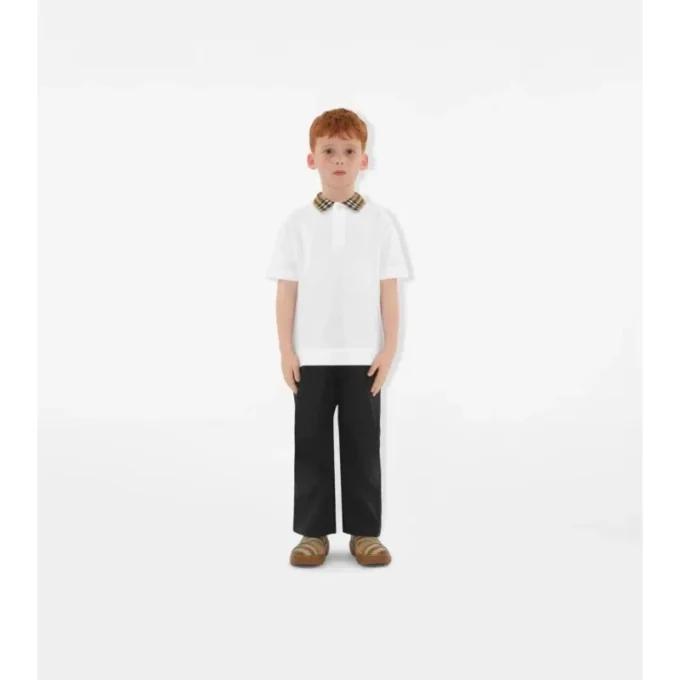 Camisas de algodón con cuello a cuadros Camisas de algodón con cuello a cuadros