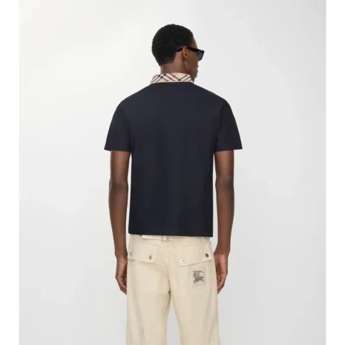 Camisas de algodón con cuello a cuadros Camisas de algodón con cuello a cuadros