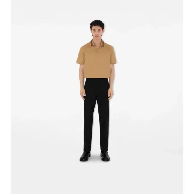 Camisas de algodón con cuello a cuadros Camisas de algodón con cuello a cuadros