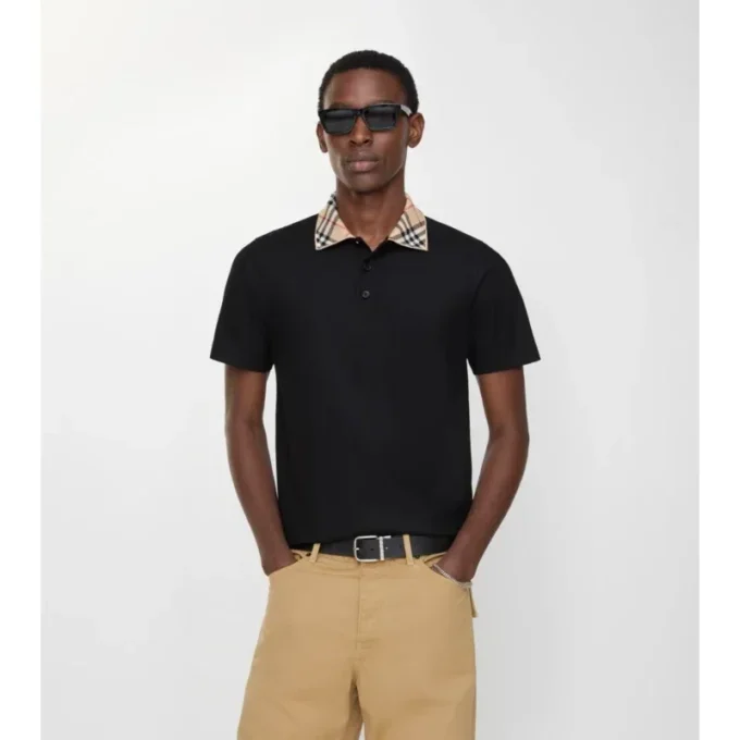 Camisas de algodón con cuello a cuadros
