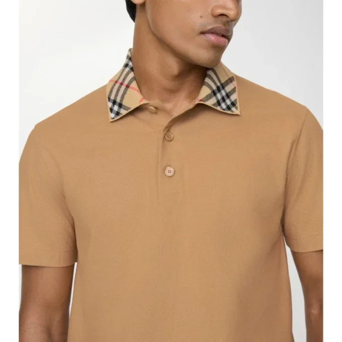Camisas de algodón con cuello a cuadros Camisas de algodón con cuello a cuadros