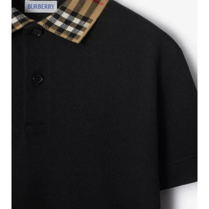 Camisas de algodón con cuello a cuadros Camisas de algodón con cuello a cuadros
