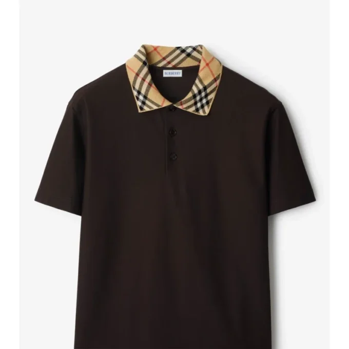 Camisas de algodón con cuello a cuadros Camisas de algodón con cuello a cuadros