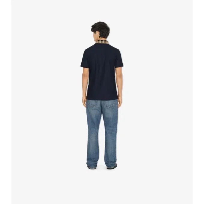 Camisas de algodón con cuello a cuadros Camisas de algodón con cuello a cuadros