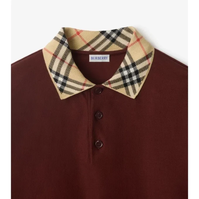 Camisas de algodón con cuello a cuadros Camisas de algodón con cuello a cuadros