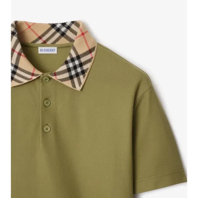 Camisas de algodón con cuello a cuadros Camisas de algodón con cuello a cuadros