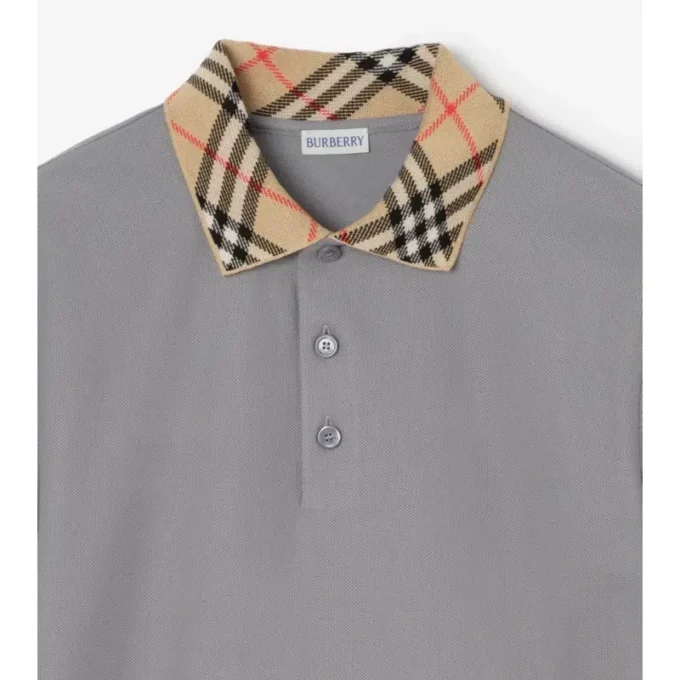 Camisas de algodón con cuello a cuadros